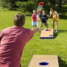 Add corn hole bean bag toss to your eastern North Carolina video game party